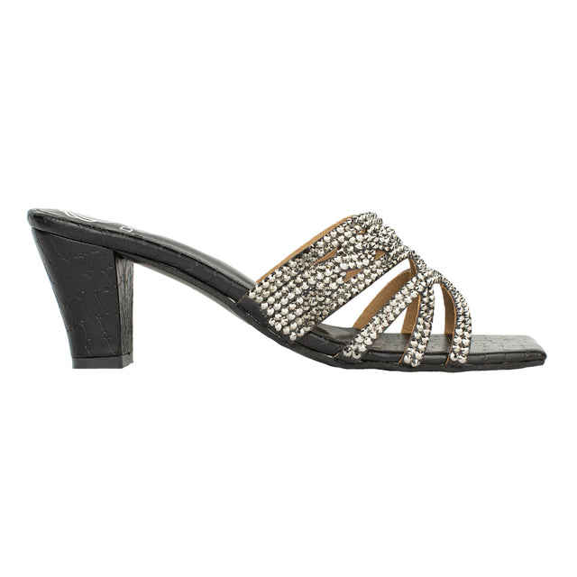 Sophisticated Black Block Heel Sandals