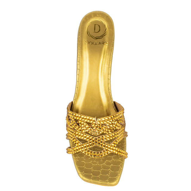 Luxurious Bronze Pencil Heel Sandals