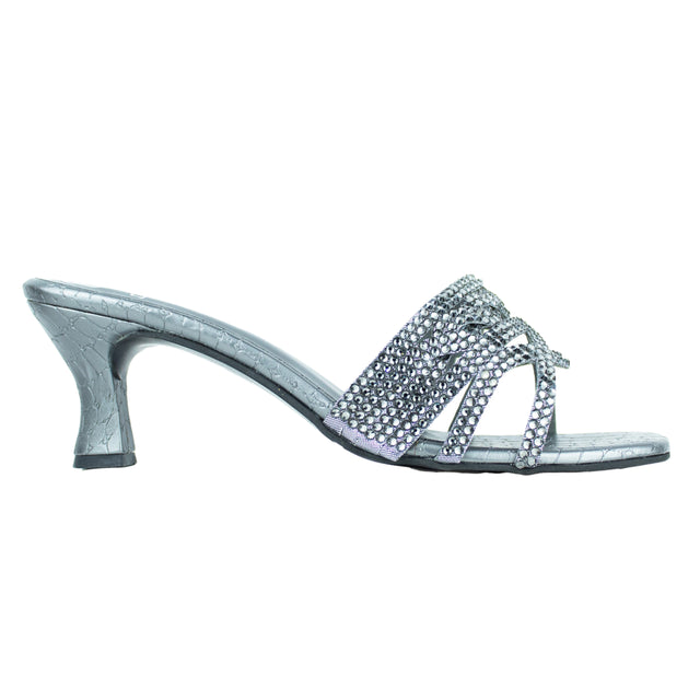 Versatile Grey Pencil Heel Sandals