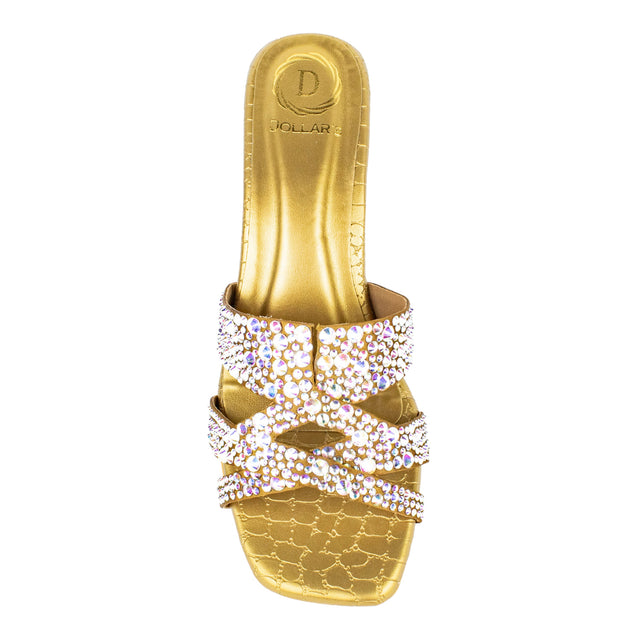Sleek Bronze Block Heel Sandals