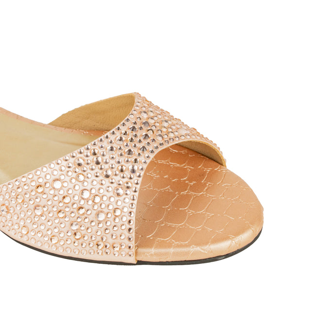 Zahra Elegant Rose Flat Slippers