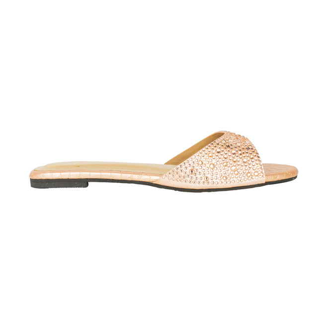 Zahra Elegant Rose Flat Slippers