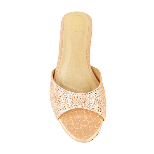 Zahra Elegant Rose Flat Slippers