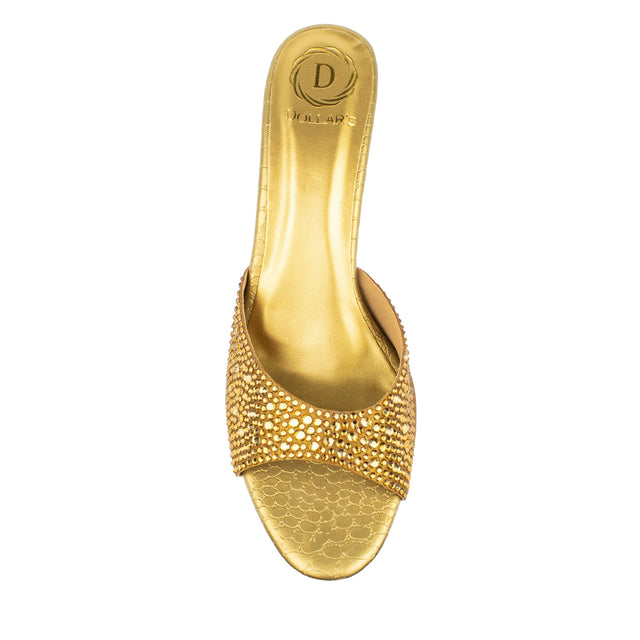 Zahra Vibrant Bronze Pencil Heel Sandals
