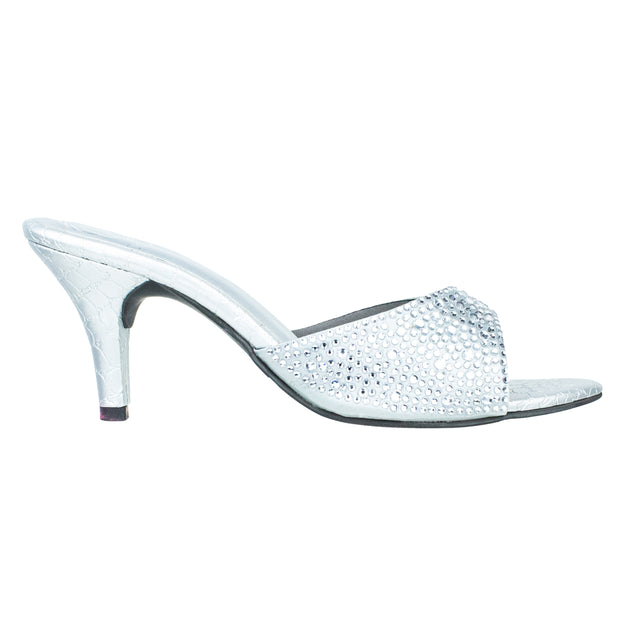 Zahra Striking Silver Pencil Heel Sandals