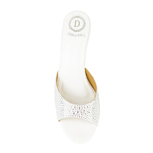 Zahra Captivating White Pencil Heel Sandals