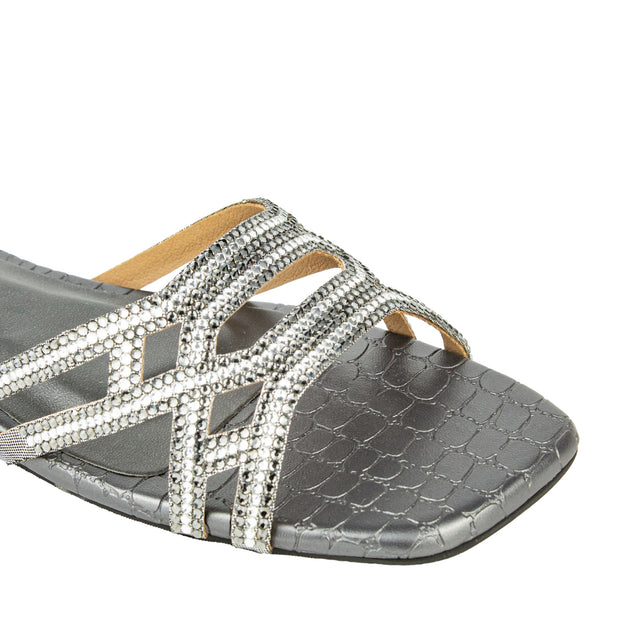 Contemporary Grey Flat Slippers