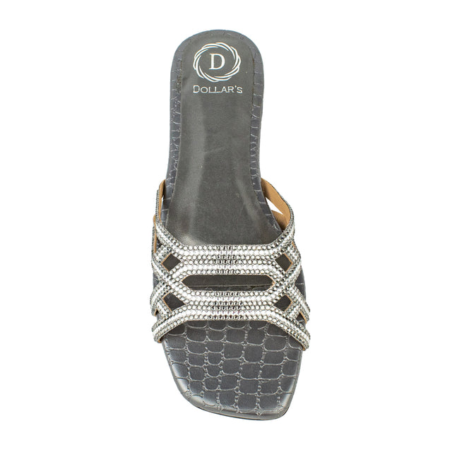 Contemporary Grey Flat Slippers