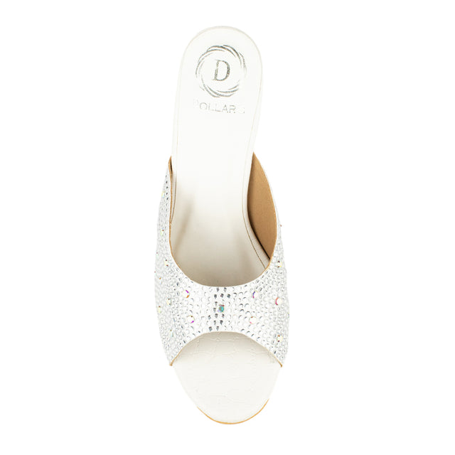 Elegant White High Heel Sandals