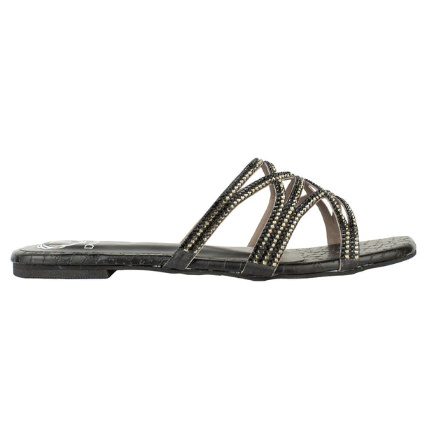 Captivating Black Flat Slippers