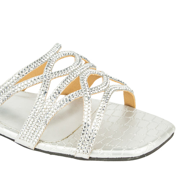Elegant Silver Flat Slippers