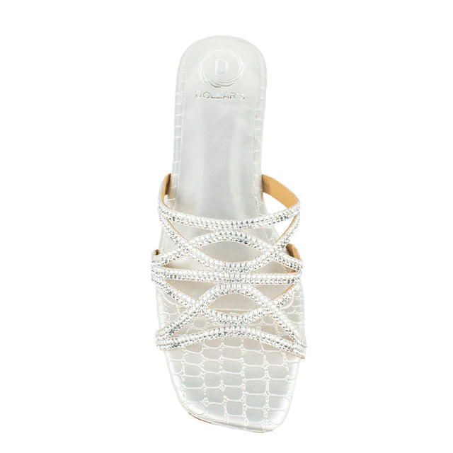 Elegant Silver Flat Slippers