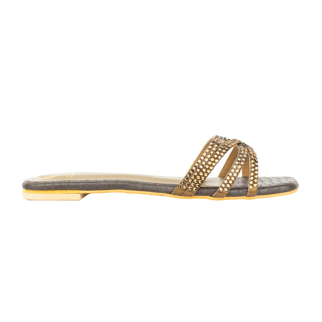 Weekend-ready Brown Flat Slippers