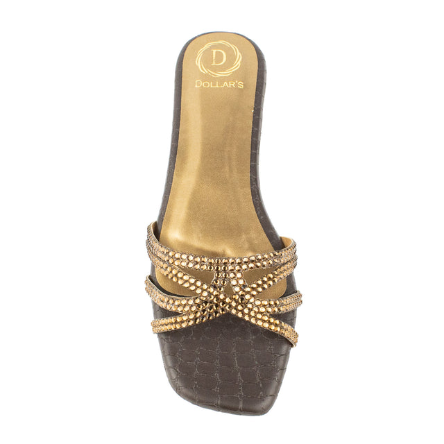 Weekend-ready Brown Flat Slippers