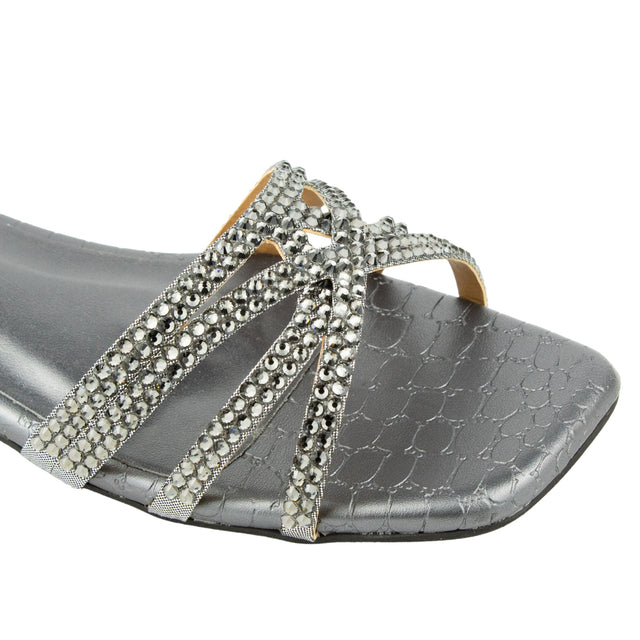Exclusive Grey Flat Slippers