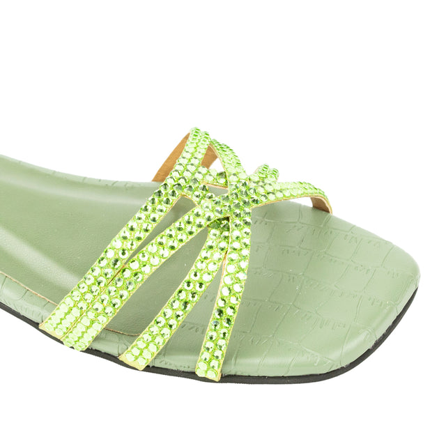 Versatile Olive Green Flat Slippers