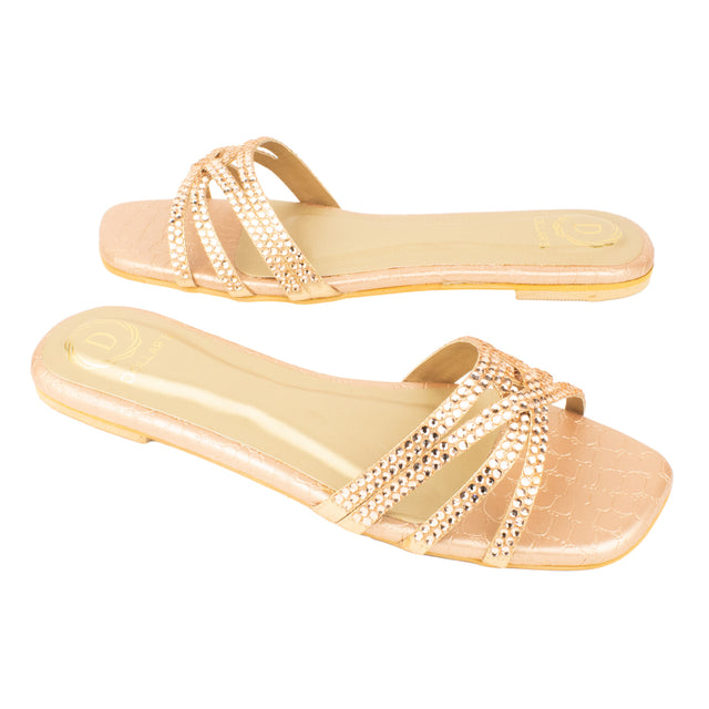 Modern Rose Flat Slippers