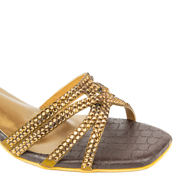 Ahlam Chic-casual Brown Block Heel Sandals