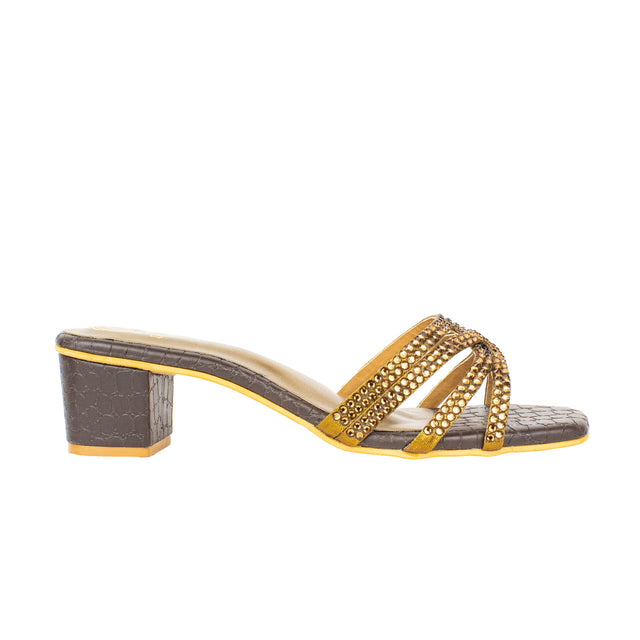 Ahlam Chic-casual Brown Block Heel Sandals
