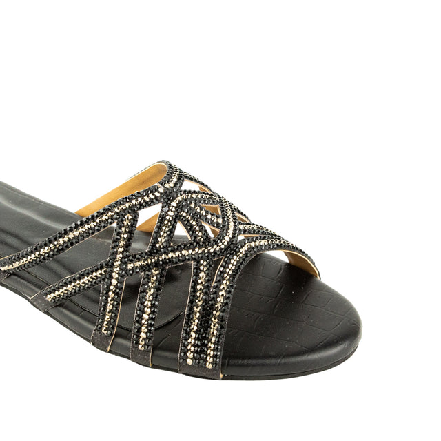 Iconic Black Flat Slippers