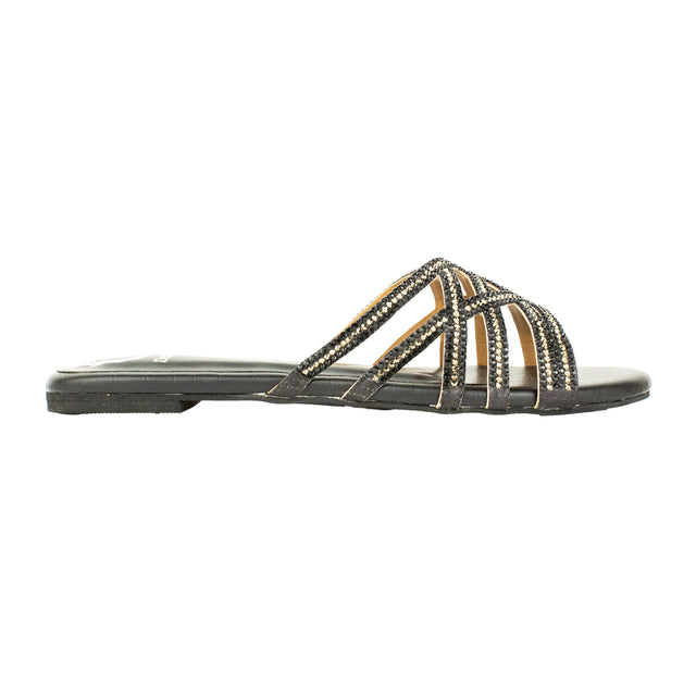 Iconic Black Flat Slippers