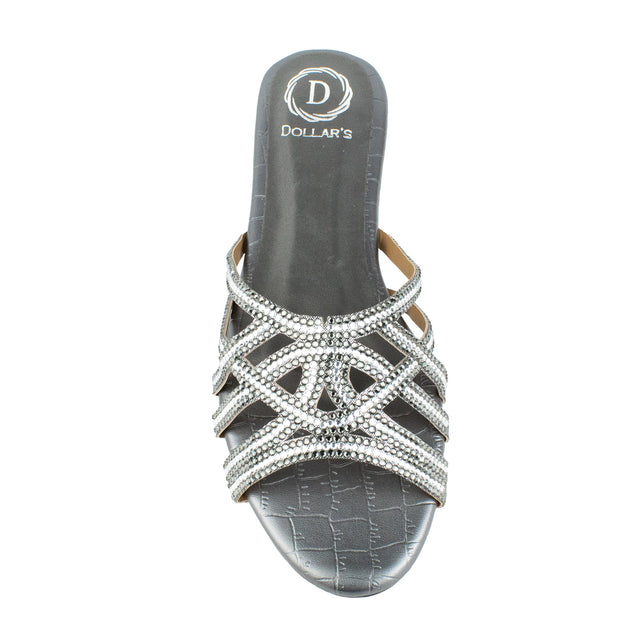 Luxe Grey Flat Slippers
