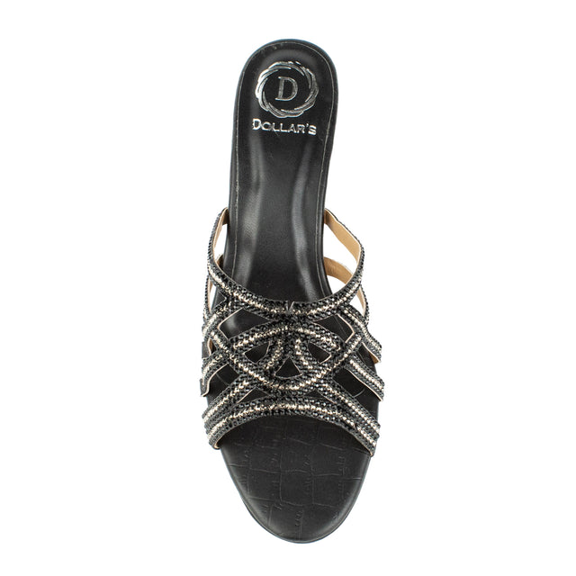 Iconic-fit Black Pencil Heel Sandals