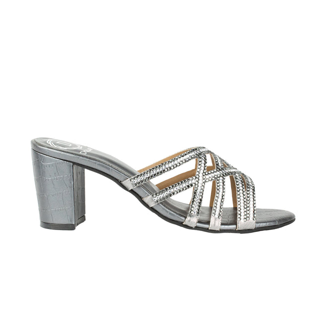 Statement Grey Pencil Heel Sandals