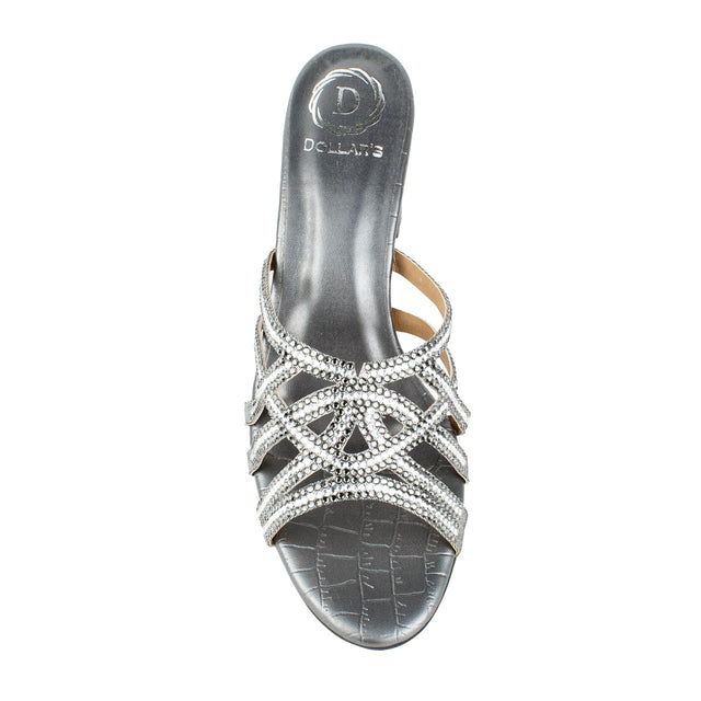Statement Grey Pencil Heel Sandals