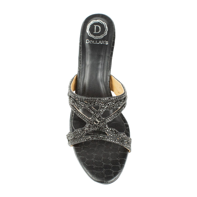Sophisticated-casual Black Pencil Heel Sandals