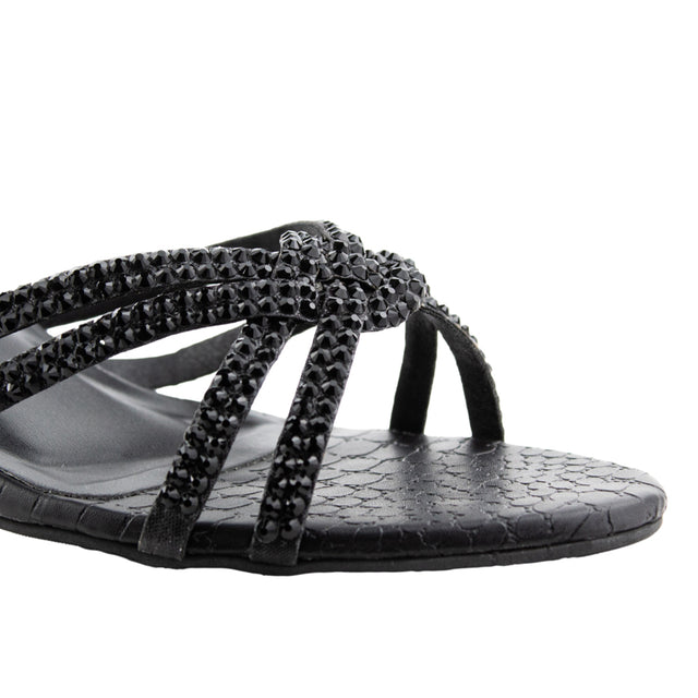 Nawal Timeless Black Pencil Heel Sandals