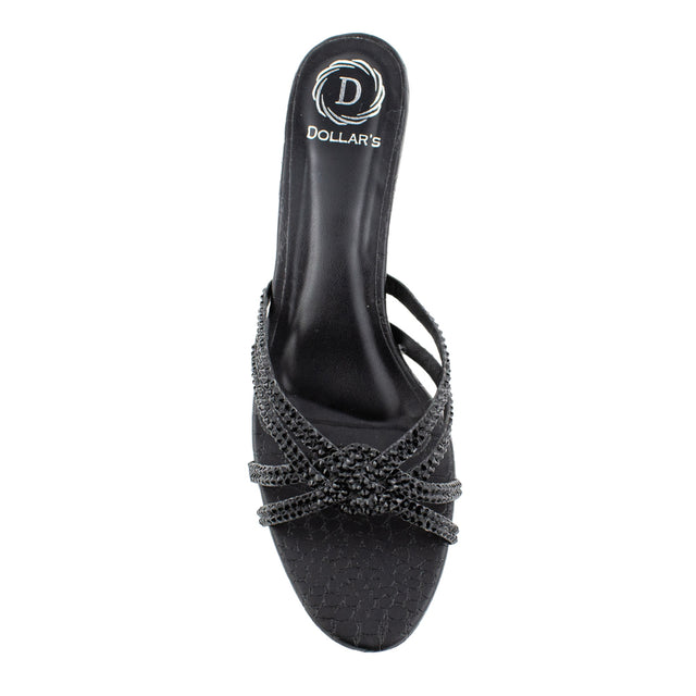 Nawal Timeless Black Pencil Heel Sandals