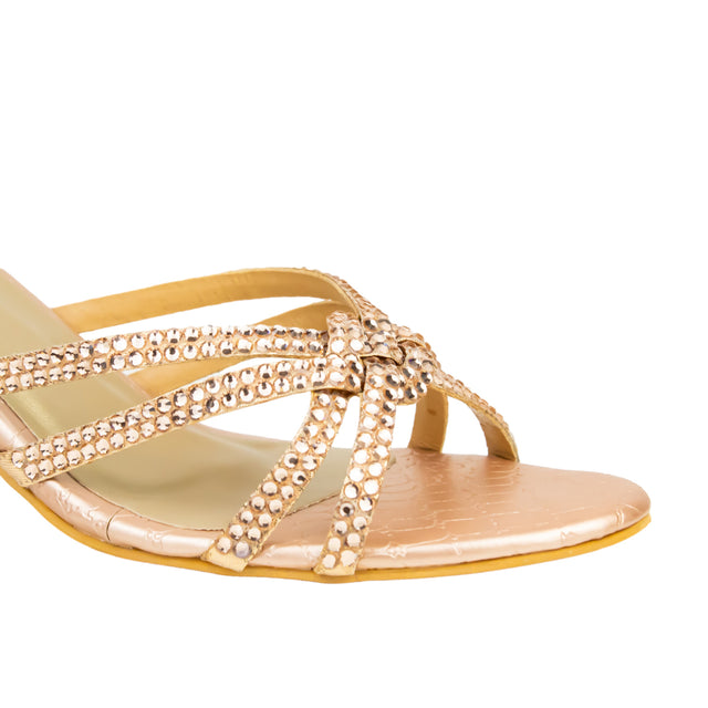 Nawal Minimalist Rose Pencil Heel Sandals