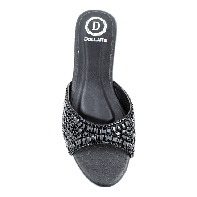Haya Women Black Flat Sandals