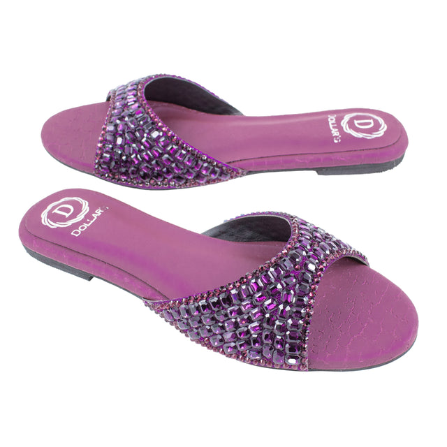 Haya Women Purple Flat Sandals
