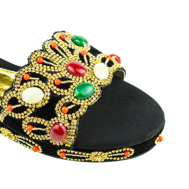 Handcrafted Gold Wedge Sandals