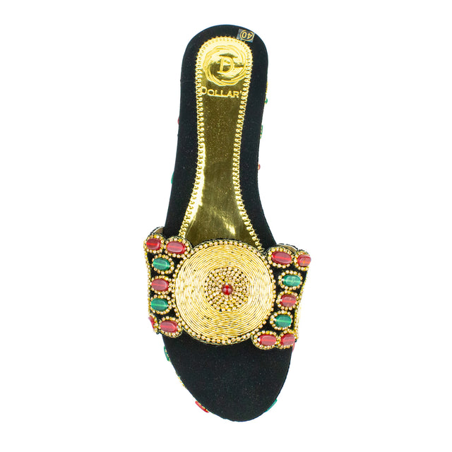 Handcrafted Gold Wedge Sandals