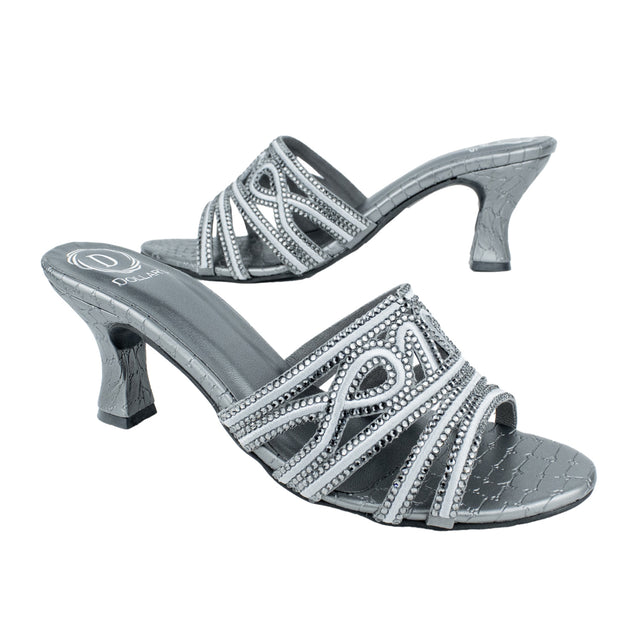 Afrah Sleek-modern Grey Pencil Heel Sandals