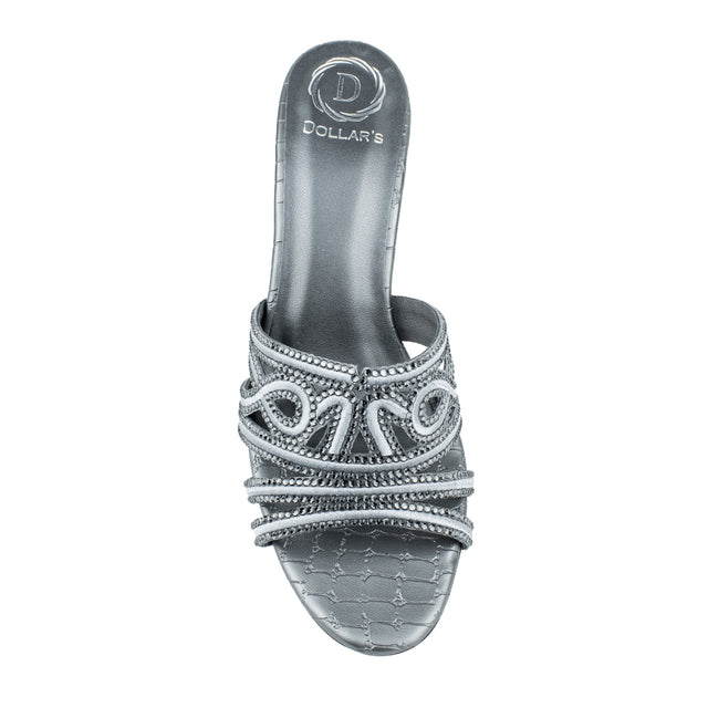 Afrah Sleek-modern Grey Pencil Heel Sandals