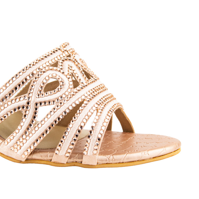 Afrah Trendy Rose Pencil Heel Sandals