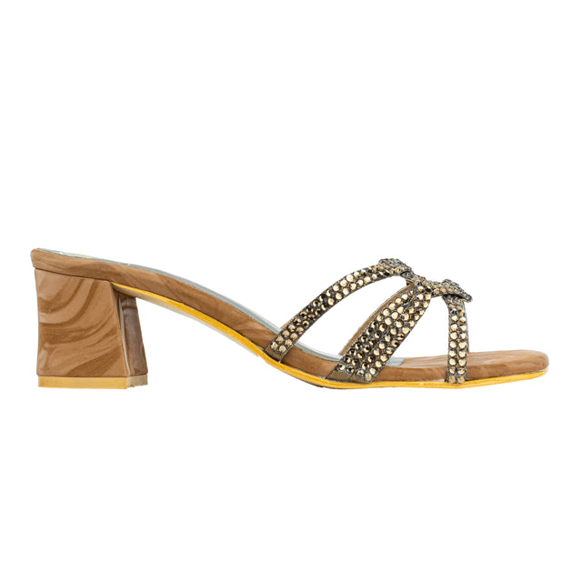 Bella Timeless Brown Block Heel Sandals