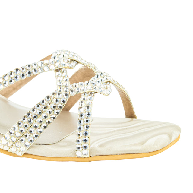 Bella Modern Nude Block Heel Sandals