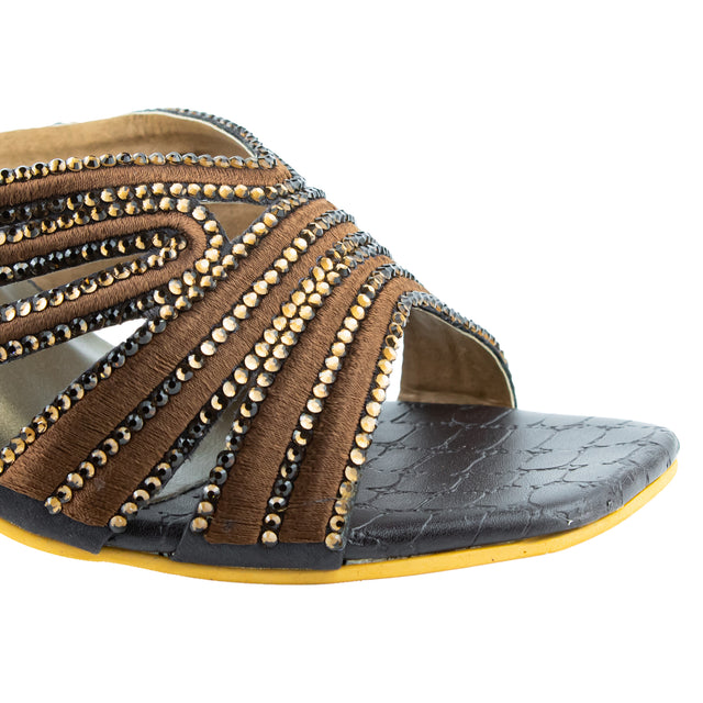Nora Sleek Brown High Heel Sandals