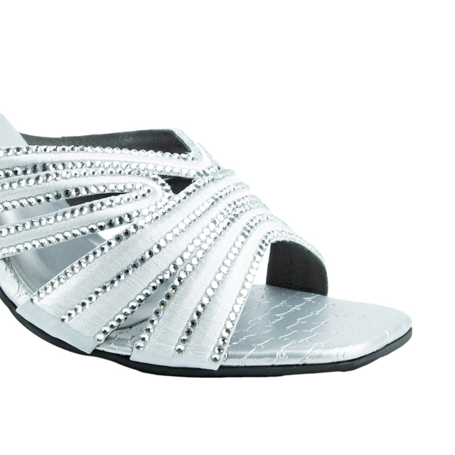 Nora Minimalist Silver High Heel Sandals