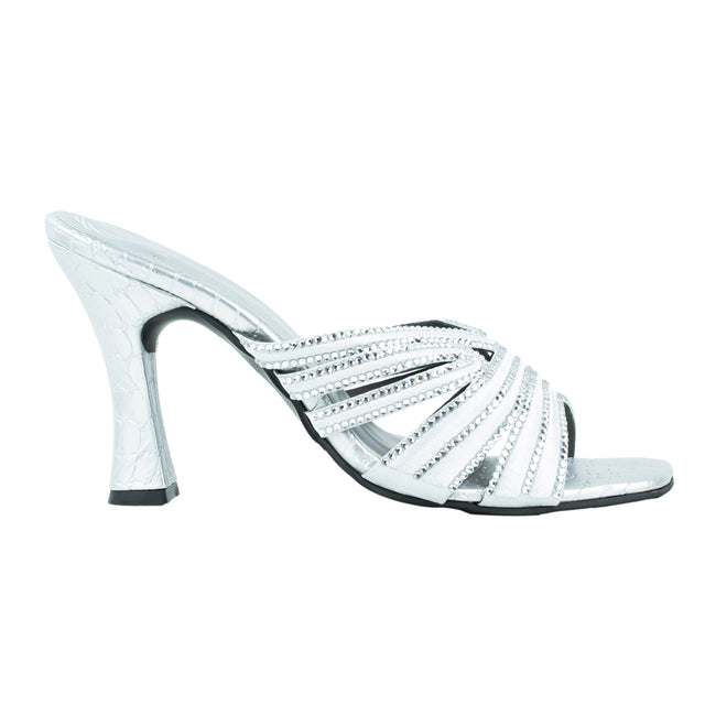 Nora Minimalist Silver High Heel Sandals