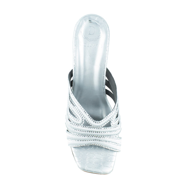 Nora Minimalist Silver High Heel Sandals