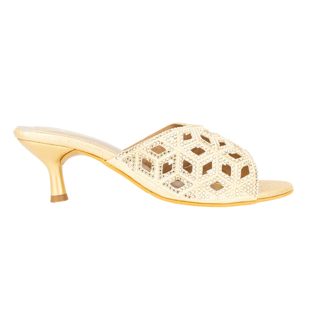 Minimalist Gold Pencil Heel Sandals