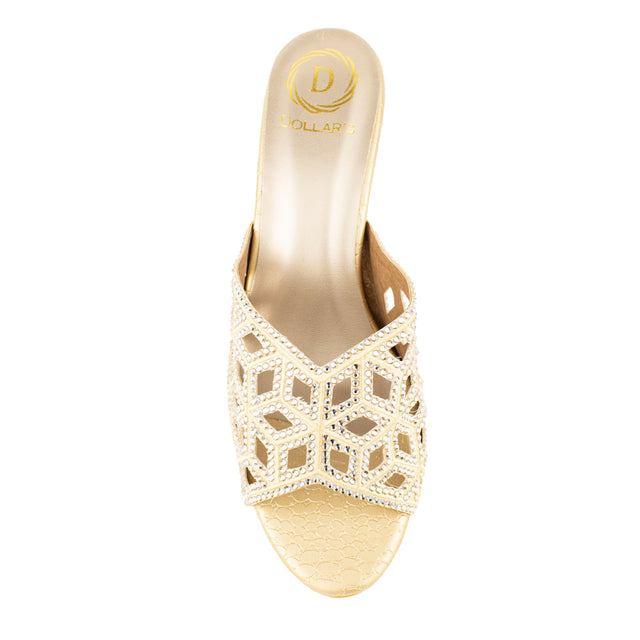 Minimalist Gold Pencil Heel Sandals