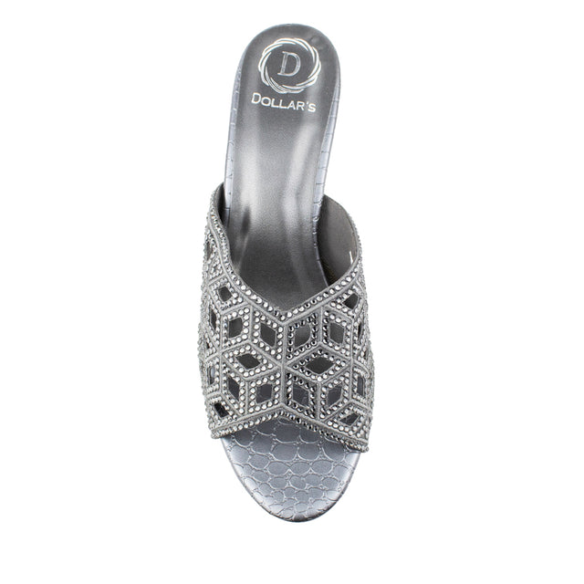 Luxurious Grey Pencil Heel Sandals