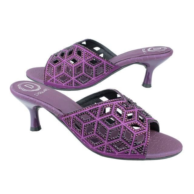 Modern Purple Pencil Heel Sandals